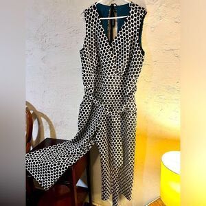 ANTHROPOLOGIE Plus size Eva Franco black/white jumpsuit-sweater fabric sz 2X NWT